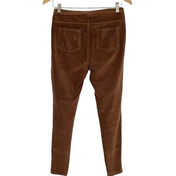 Memoi Womens Thin-Rib Slim-Cut‎ Stretch Corduroy Leggings Brown Size M/L - Picture 3 of 6